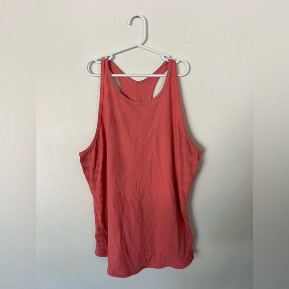 Lululemon Base Pace Ribbed Tank Top Raspberry Cream Size 6 - Picture 1 of 5